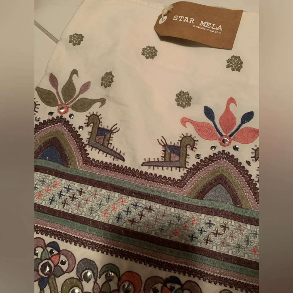 NWT Star Mela Asta Embroidered Skirt